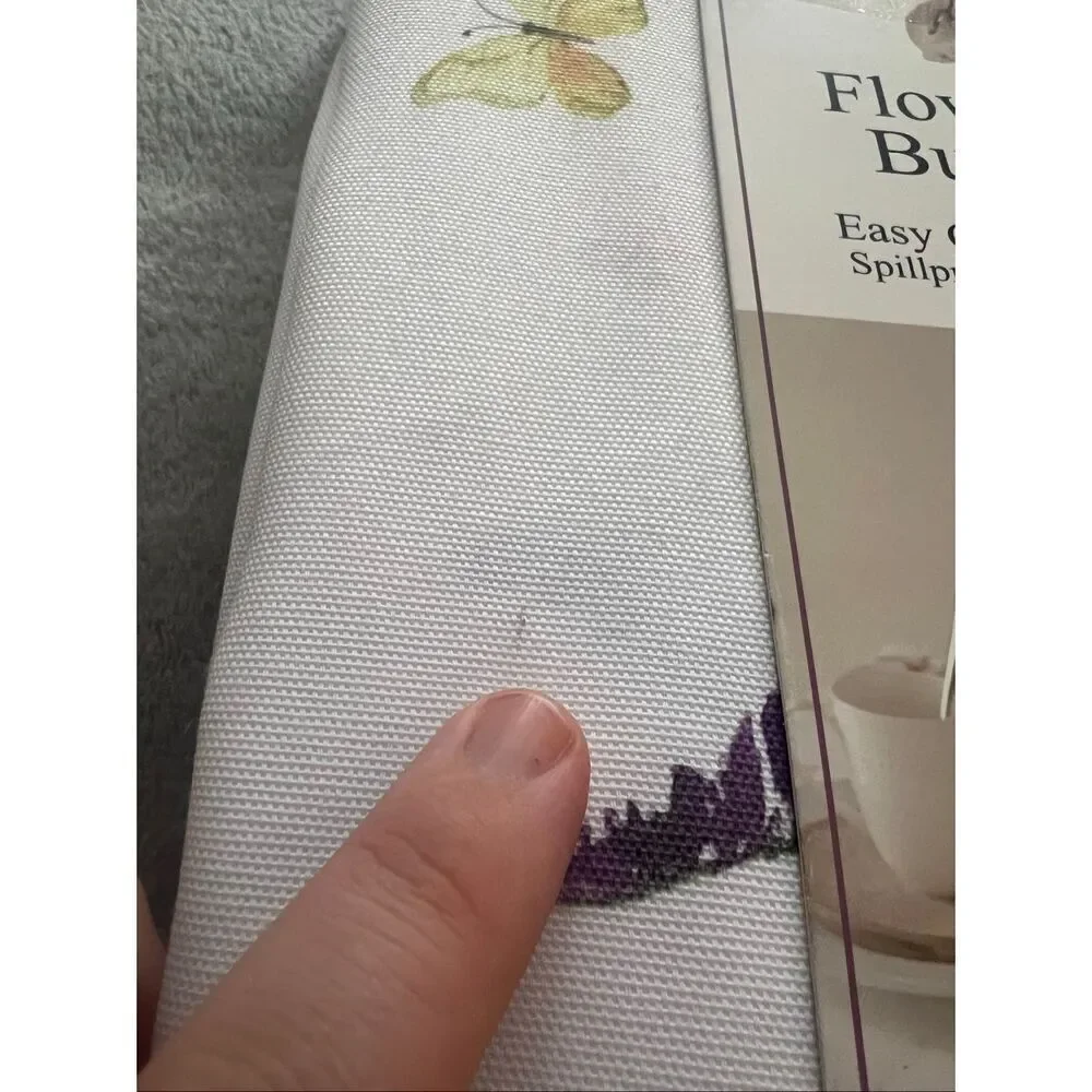 Benson Mills Flowering Bunnies Easy Care Tablecloth Oblong 60in. X 84in. NEW-Sma